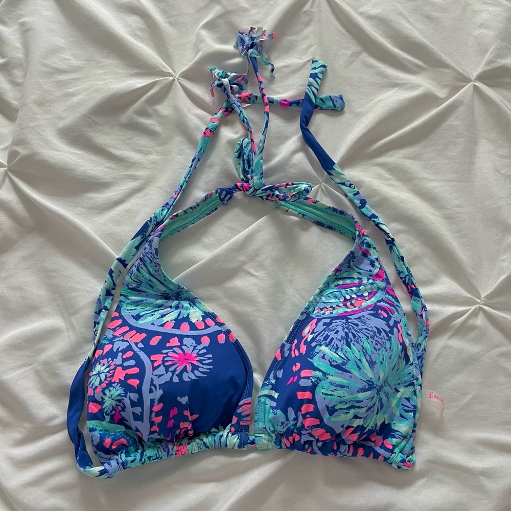Lilly Pulitzer Bikini Top Gypsea Girl Twilight Blue
